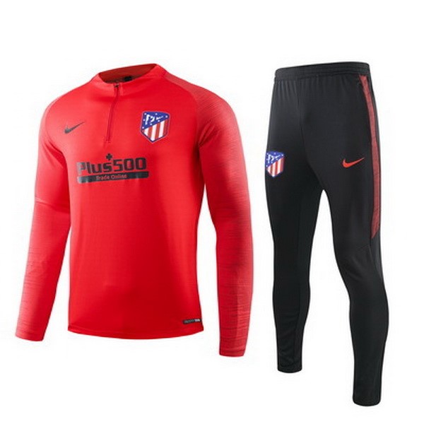 Trainingsanzug Kinder Atlético Madrid 2019-20 Rote Schwarz Blau Fussballtrikots Günstig